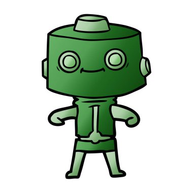 Çizgi film robotunun vektör çizimi