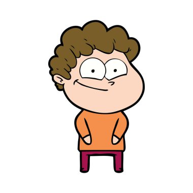 vektör çizim karikatür mutlu adam