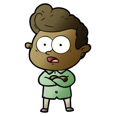 vektör çizim karikatür bakan adam