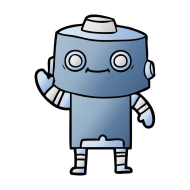 Çizgi film robotunun vektör çizimi