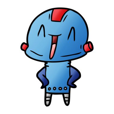 Çizgi film robotunun vektör çizimi