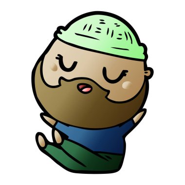 Sakallı çizgi film adamı.