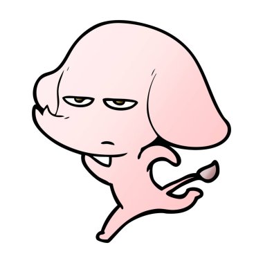 vektör çizim rahatsız çizgi fil