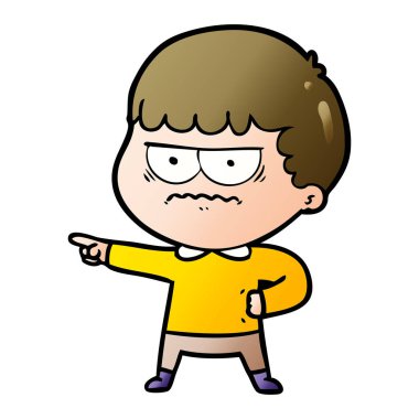 vektör çizim karikatür mutlu adam