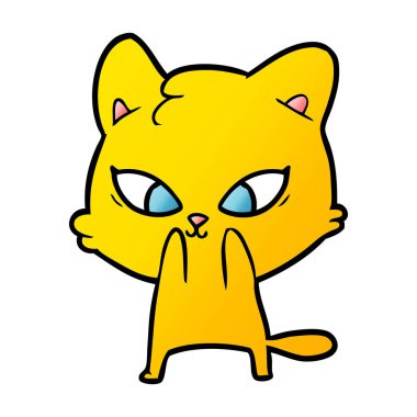 Çizgi film kedisinin vektör çizimi