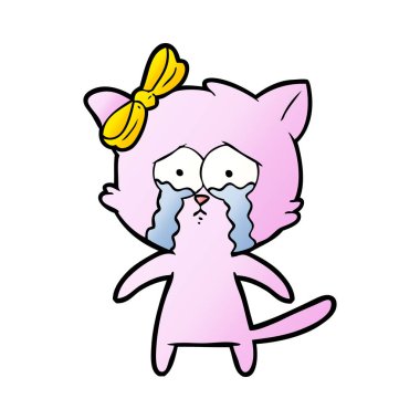 Çizgi film kedisinin vektör çizimi