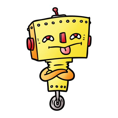 Çizgi film robotunun vektör çizimi