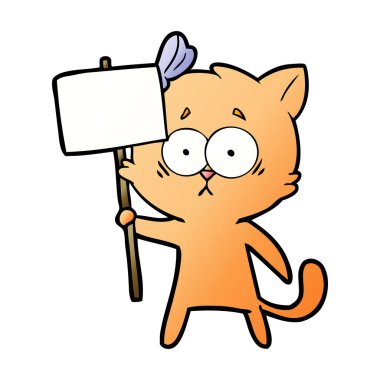 Çizgi film kedisinin vektör çizimi