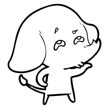 çizgi film fil hatırlamak vektör çizim