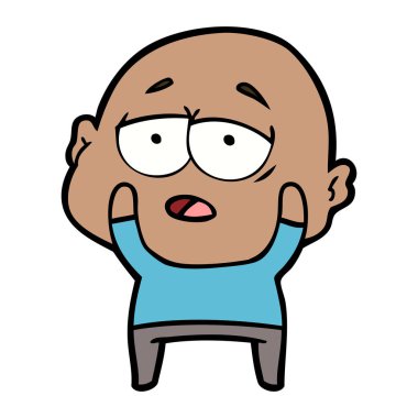 yorgun kel adam çizgi film