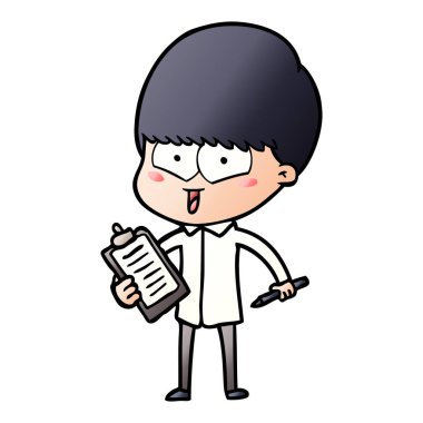 vektör çizim karikatür mutlu çocuk