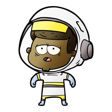 Çizgi film astronotunun vektör çizimi