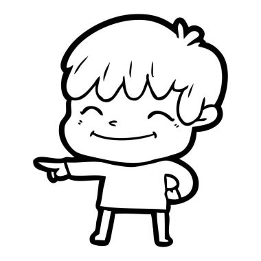 vektör çizim karikatür mutlu çocuk