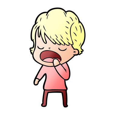 vektör çizim karikatür kadın söz