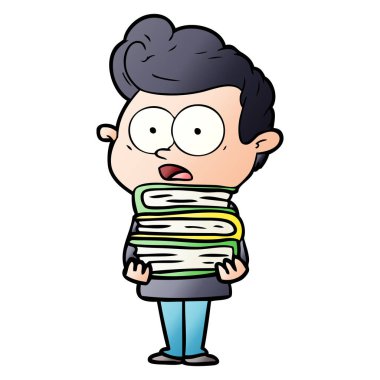 vektör çizim karikatür bakan adam