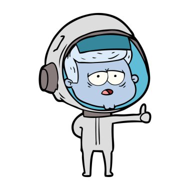 Çizgi film astronotunun vektör çizimi