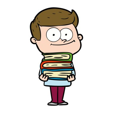 vektör çizim karikatür mutlu adam