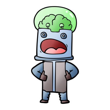 Çizgi film robotunun vektör çizimi