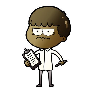 vektör çizim karikatür dostum rahatsız