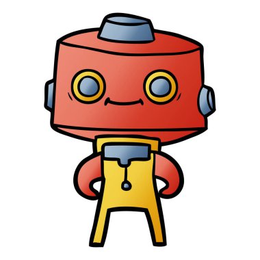 Çizgi film robotunun vektör çizimi