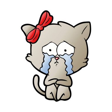 Çizgi film kedisinin vektör çizimi