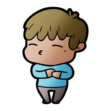 vektör çizim karikatür meraklı çocuk