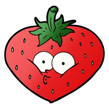 vektör çizim karikatür çilek