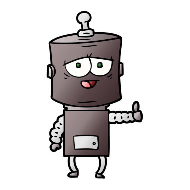 Çizgi film robotunun vektör çizimi