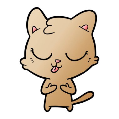 Çizgi film kedisinin vektör çizimi