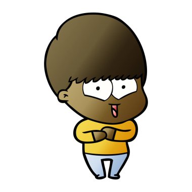 vektör çizim karikatür mutlu çocuk