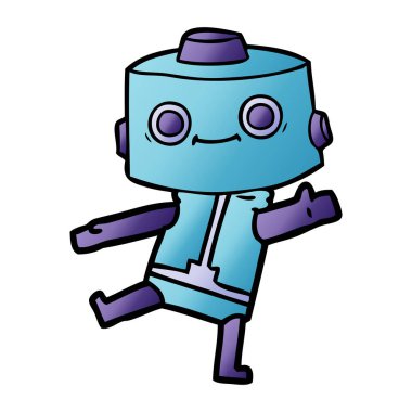 Çizgi film robotunun vektör çizimi