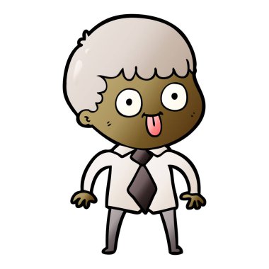 vektör çizim karikatür adam bakıyor