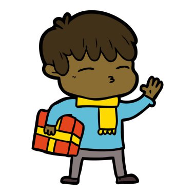 vektör çizim karikatür meraklı çocuk