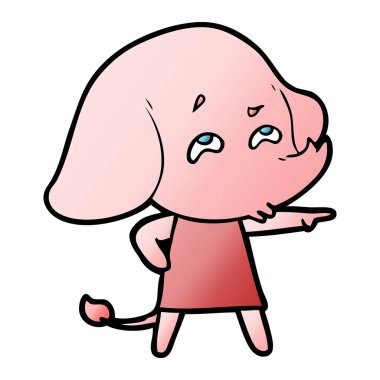 çizgi film fil hatırlamak vektör çizim