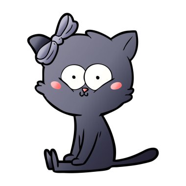 Çizgi film kedisinin vektör çizimi