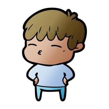 vektör çizim karikatür meraklı çocuk