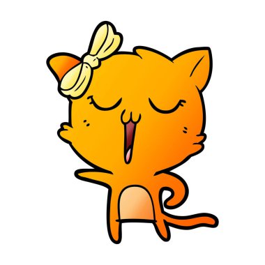 Çizgi film kedisinin vektör çizimi