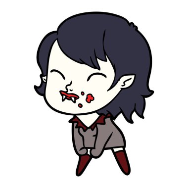 çizgi film vampir kız kanlı yanak