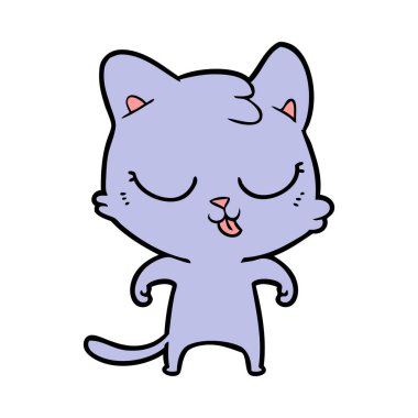Çizgi film kedisinin vektör çizimi