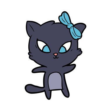 Çizgi film kedisinin vektör çizimi