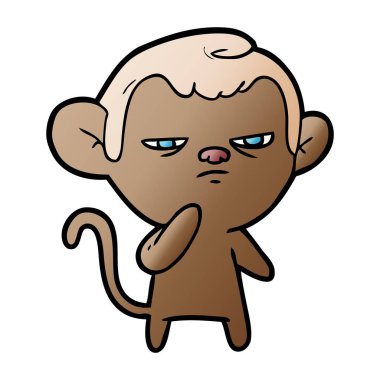 Çizgi film maymununun vektör çizimi