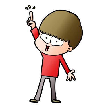 vektör çizim karikatür mutlu çocuk