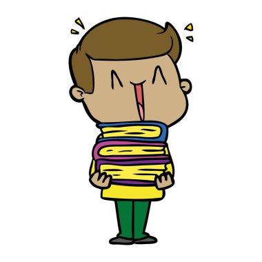 vektör çizim karikatür mutlu adam