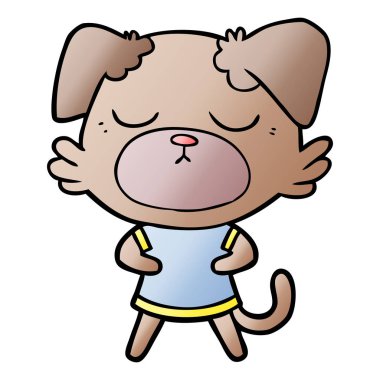 Çizgi film köpeğinin vektör çizimi