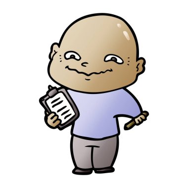 vektör çizim karikatür gergin adam