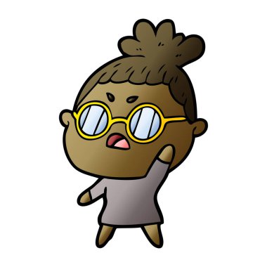 vektör çizim karikatür rahatsız kadın