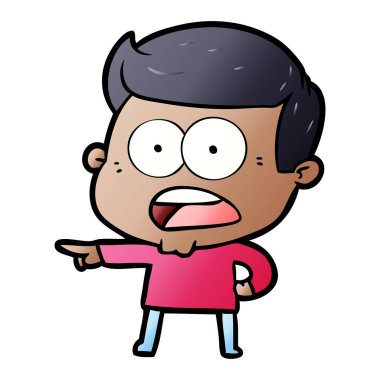 vektör çizim karikatür dostum şok