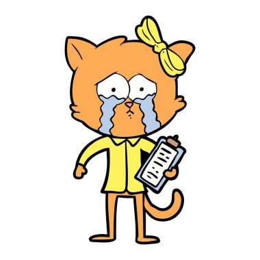 Çizgi film kedisinin vektör çizimi