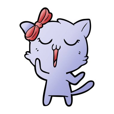 Çizgi film kedisinin vektör çizimi