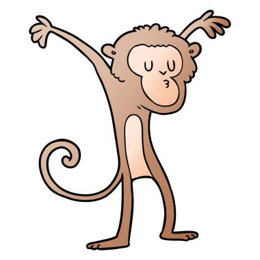 Çizgi film maymununun vektör çizimi